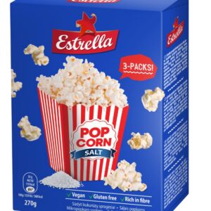 Mikropopkorn  ESTRELLA soolaga (3x90g)