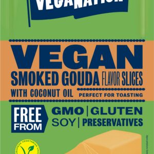 Taimne valmistis kookosõliga VEGANATION  suitsutatud gouda-maitseline, viilutatud, 125 g