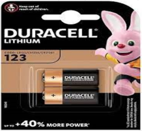 Patarei DURACELL Lithium 123, 2 tk