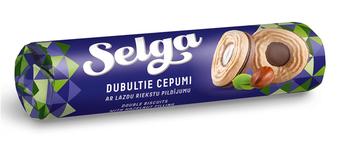 Topeltküpsised SELGA sarapuupähklitäidisega, 205 g
