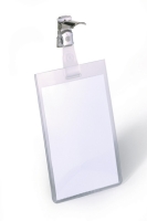Nimesildihoidja trakskinnitusega vertikaalne, 90 x 60mm,  25 tk