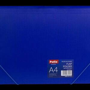 Kummiga mapp PATIO A4, 0,45mm, sinine