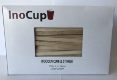INOCUP, Kohvisegamispulgad, puidust, 178x6x1,3 mm, 1000tk