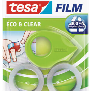 Mini teibialus Tesa, 10m x 19mm, 2teipi pakis, läbipaistev, Eco & Clear