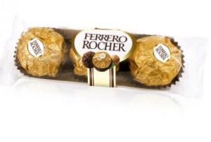 FERRERO ROCHER Krõbe maiustus pähkli-piimašokolaadiga, kreemitäidise ja pähklisüdamega 30g