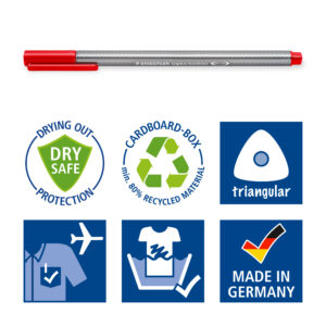 Tindipliiats Staedtler Triplus Fineliner, sinine
