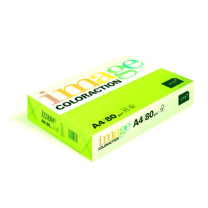 Värvipaber IMAGE COLORACTION, A4, 80 gsm, 500 lehte, RIO / NEON GREEN