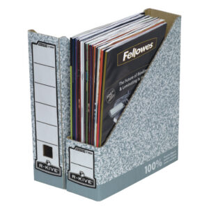 Dokumendikast Fellowes A4, 78x311x258mm, kartongist hall/valge