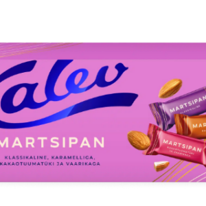 Martsipanikomm KALEV Klassikaline, karamelliga, kakaotuumatüki ja vaarikaga 300g