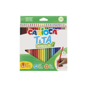 Värvipliiatsid CARIOCA TITA, kolmnurksed, 24 värvi