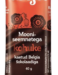 Glasuurkohuke AASA Belgia šokolaadiga kaetud mooniseemnetega, 24%, 40g
