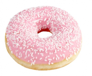 CB Sõõrikud DOTS roosa glasuuri ja puistega, külmutatud, 60g x 36tk