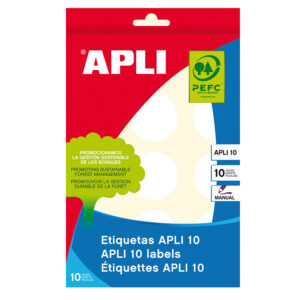 Etiketid Apli ümarad iseliimuvad D=32mm valged, 10l/pk - Image 1