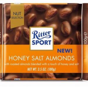 Piimašokolaad RITTER SPORT tervete mandlitega, mee ja soolaga 100gr - Image 1