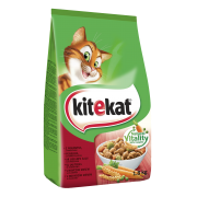 Kassitoit KITEKAT kuiv loomaliha ja köögiviljadega, 1,8 kg