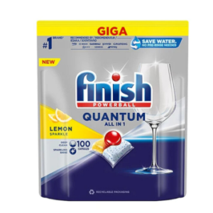 Nõudepesumasina tabletid FINISH Quantum Lemon, 100tk