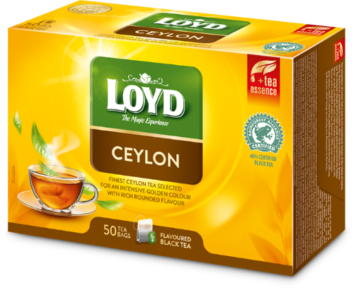 Maitsestatud must tee LOYD Ceylon 50 x 2g