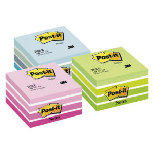 Märkmekuup Post-it Aquarelle 76x76 mm, 450 lehte, pastellsinine