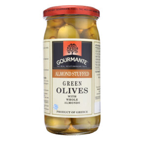 Rohelised oliivid GOURMANTE mandlitega soolvees 370ml