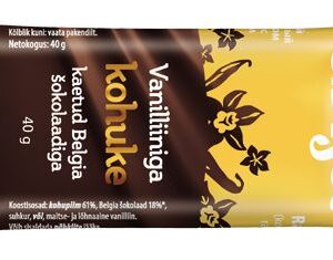Glasuurkohuke AASA Belgia šokolaadiga kaetud, vanilliiniga, 23%, 40 g