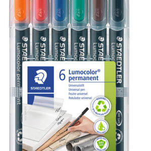 Marker permanentne Staedtler Lumocolor OHP 317M, 1,0mm, 6 tk