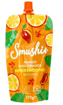 Smuuti SMUSHIE Mango-apelsinismuuti datlitega, 170g