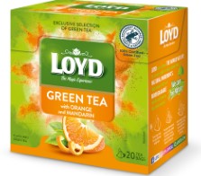 Roheline tee LOYD Apelsini- ja mandarinimaitseline 20 x 1.5g, Püramiid