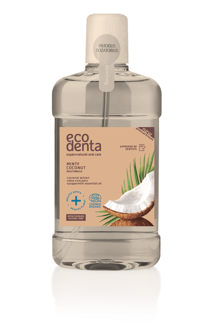 Suuvesi ECODENTA COSMOS ORGANIC mündine kookos, 500ml
