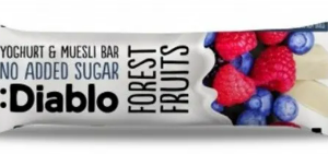 Müslibatoon DIABLO, metsaviljade ja jogurti maitsega, ilma suhkruta, 30g