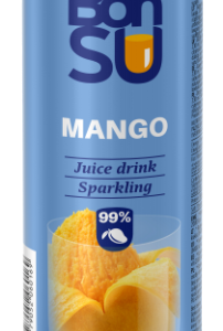 Gaseeritud mangomahl BONSU, (99%), 0,33L