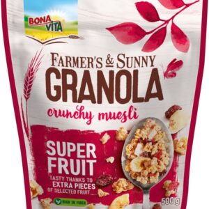 Krõbe müsli BONA VITA Granola, puuviljadega 500g
