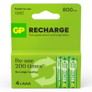 Laetav aku GP Recharge NiMH AAA 800mAh EB4